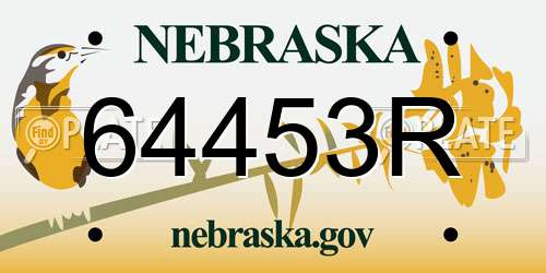 64453R Nebraska License Plate