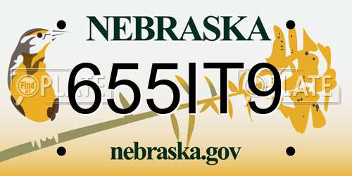 655IT9 Nebraska License Plate