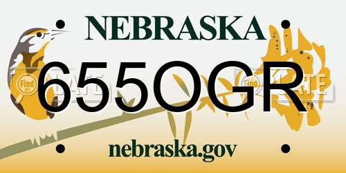 655OGR Nebraska License Plate