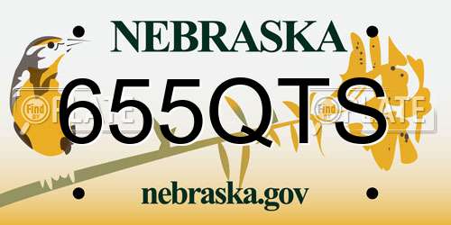 655QTS Nebraska License Plate