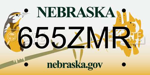 655ZMR Nebraska License Plate