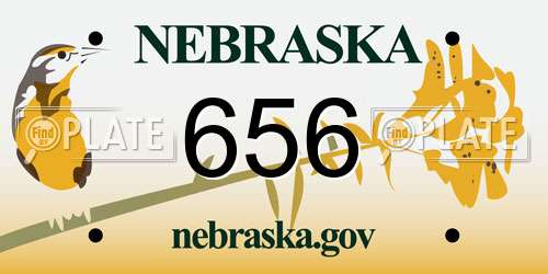 656 Nebraska License Plate