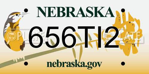 656TI2 Nebraska License Plate