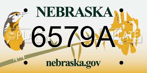 6579A Nebraska License Plate