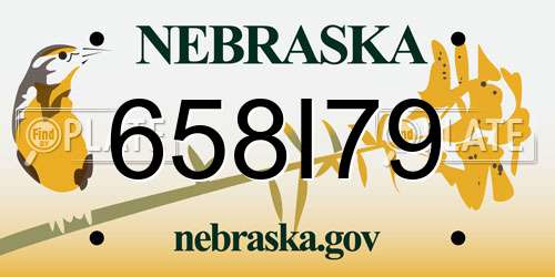 658I79 Nebraska License Plate