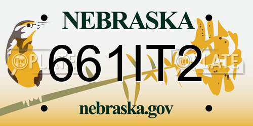 661IT2 Nebraska License Plate