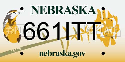 661ITT Nebraska License Plate