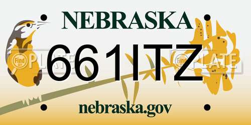 661ITZ Nebraska License Plate