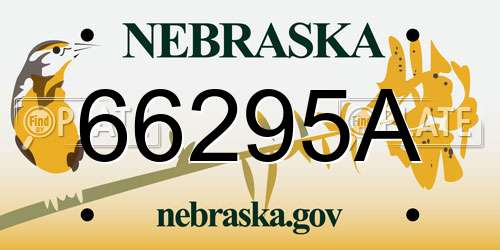 66295A Nebraska License Plate