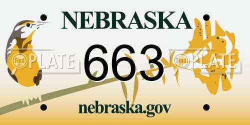 663 Nebraska License Plate