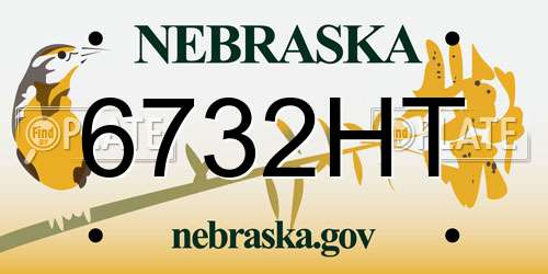 6732HT Nebraska License Plate