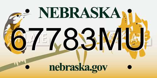 67783MU Nebraska License Plate