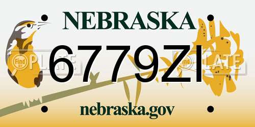 6779ZI Nebraska License Plate