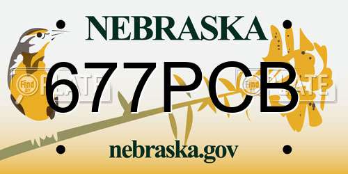677PCB Nebraska License Plate