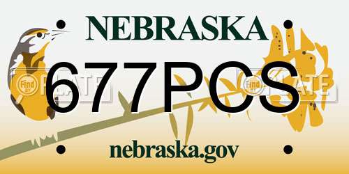 677PCS Nebraska License Plate