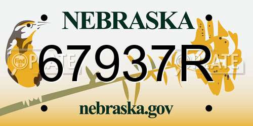 67937R Nebraska License Plate