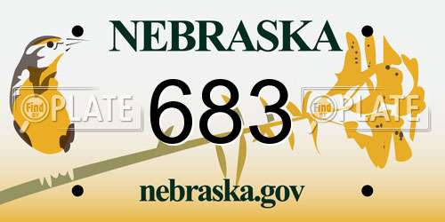 683 Nebraska License Plate