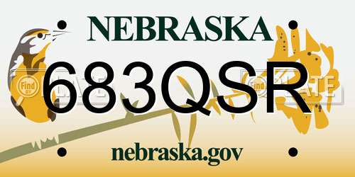 683QSR Nebraska License Plate