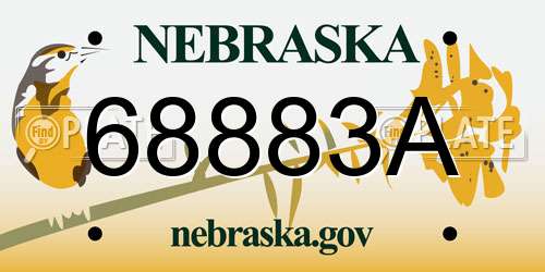 68883A Nebraska License Plate