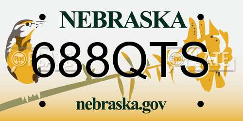 688QTS Nebraska License Plate
