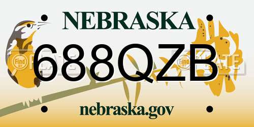688QZB Nebraska License Plate