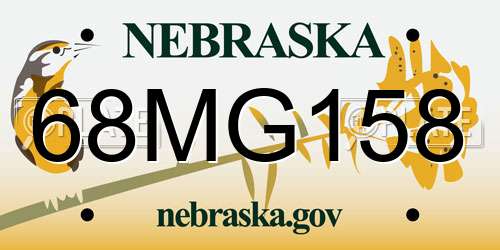 68MG158 Nebraska License Plate