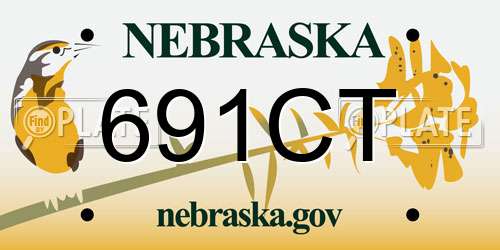 691CT Nebraska License Plate