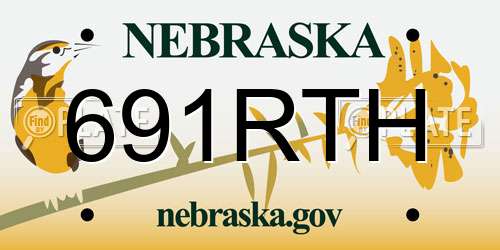 691RTH Nebraska License Plate