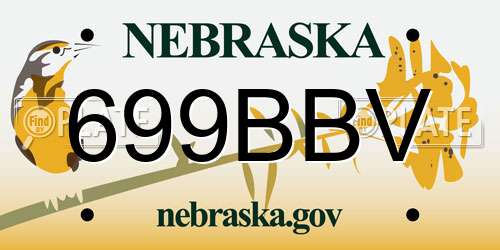 699BBV Nebraska License Plate