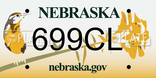 699CL Nebraska License Plate