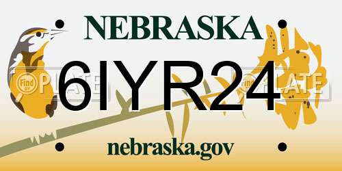 6IYR24 Nebraska License Plate