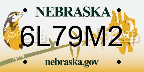 6L79M2 Nebraska License Plate