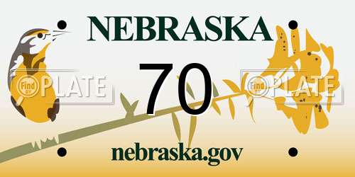 70 Nebraska License Plate