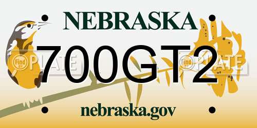 700GT2 Nebraska License Plate