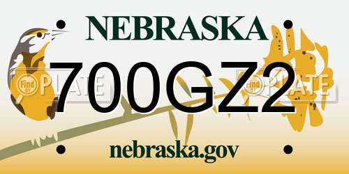700GZ2 Nebraska License Plate
