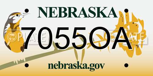 7055OA Nebraska License Plate