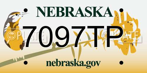 7097TP Nebraska License Plate