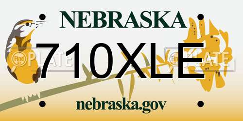 710XLE Nebraska License Plate