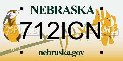 712ICN Nebraska License Plate