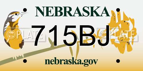 715BJ Nebraska License Plate
