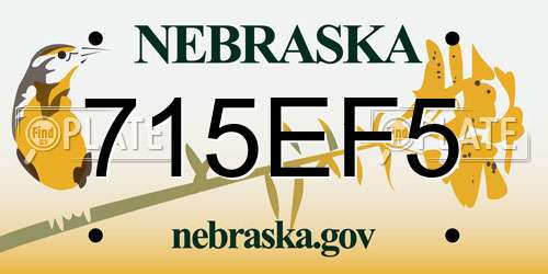 715EF5 Nebraska License Plate