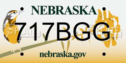 717BGG Nebraska License Plate