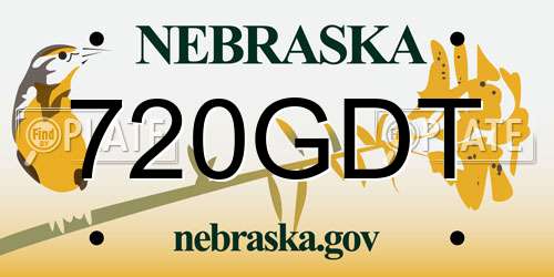 720GDT Nebraska License Plate