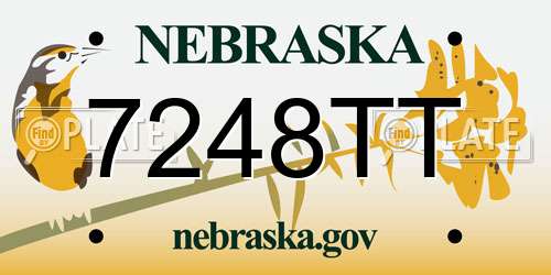 7248TT Nebraska License Plate