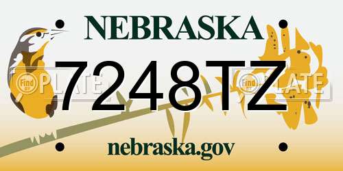 7248TZ Nebraska License Plate