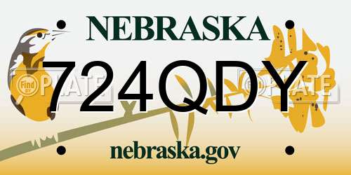 724QDY Nebraska License Plate