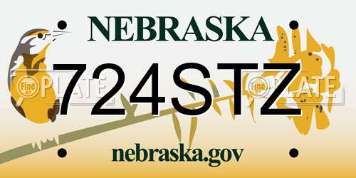 724STZ Nebraska License Plate