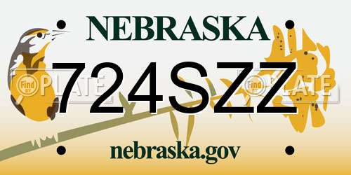 724SZZ Nebraska License Plate
