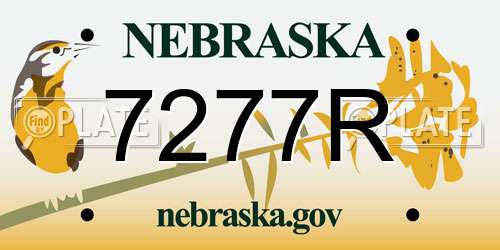 7277R Nebraska License Plate