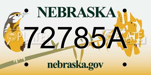 72785A Nebraska License Plate